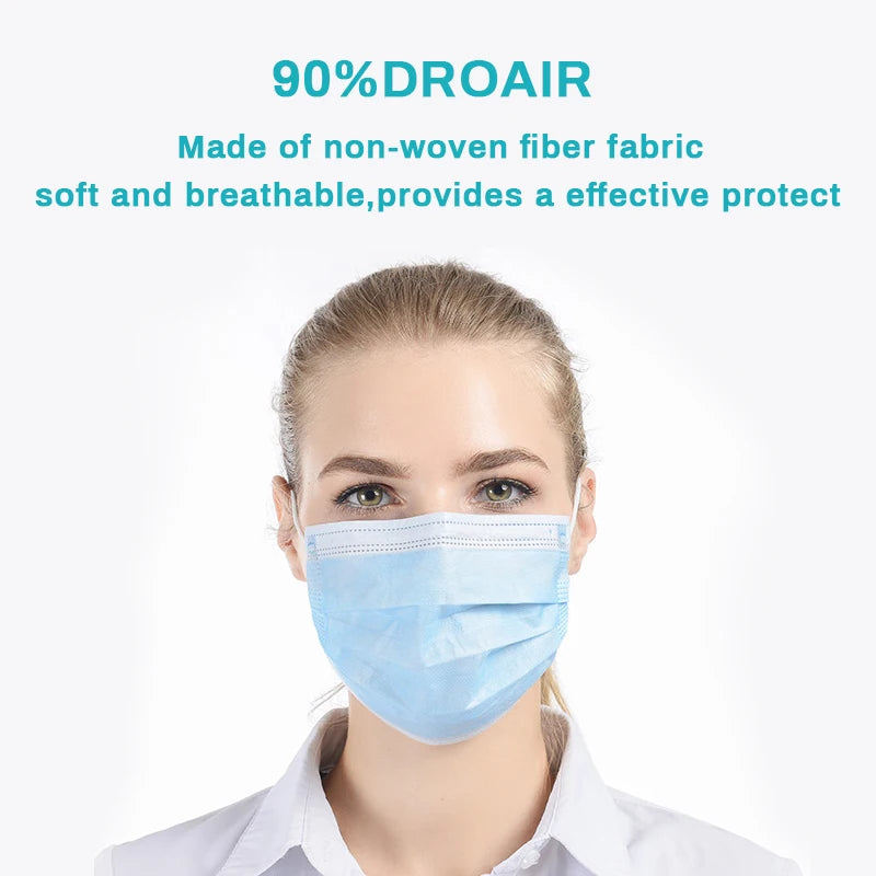 Disposable Medical Face Mask 3 Layers (Pink/Blue/Black/White) - 50/100/200 Pcs