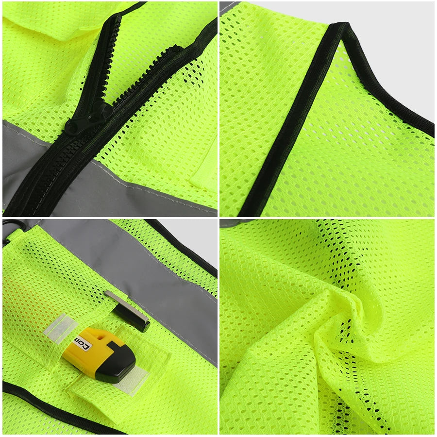 Safety High Visibility Vest Adjustable: Security Vests, Traffic Night, Outdoor