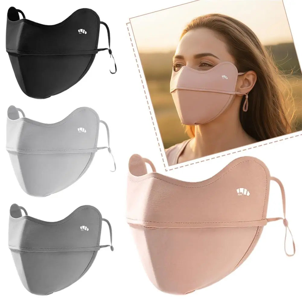 UPF 50+ Sun Protection Face Mask for Women, Cooling Breathable UV Face Cover for Outdoor Sports - 1 Pc
