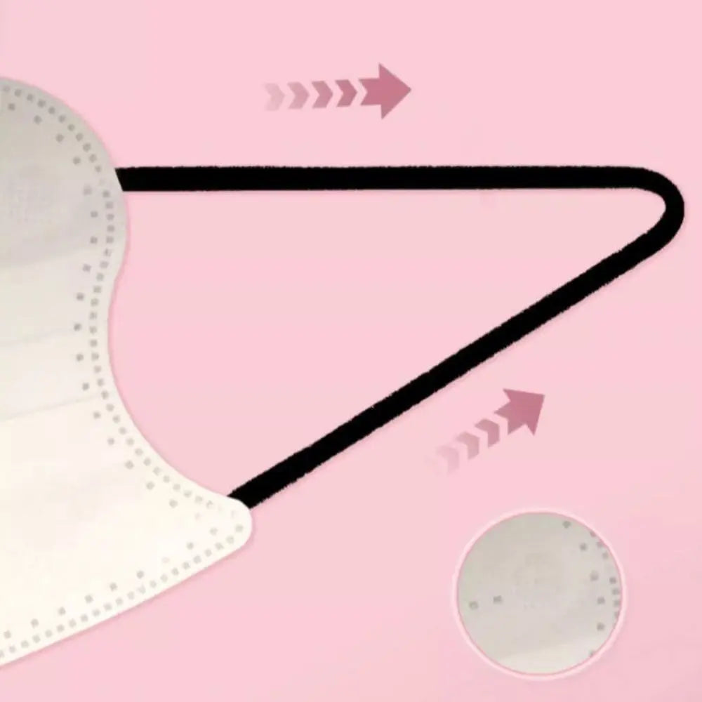 Butterfly Shaped Design Disposable Face Mask Breathable 3 Layers Anti-Dust - 50 Pcs
