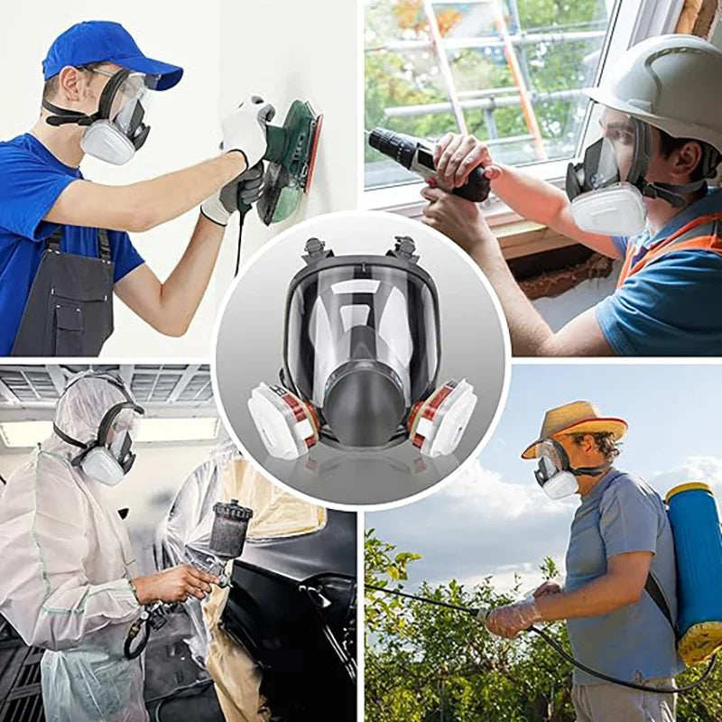 Full Gas Mask 6800: Anti-Fog, Dust Proof & Formaldehyde Protection | Industrial Safety - 1 Pc