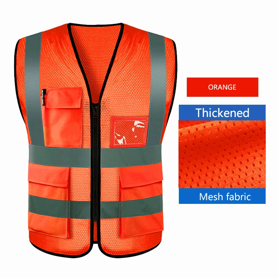 Safety High Visibility Vest Adjustable: Security Vests, Traffic Night, Outdoor