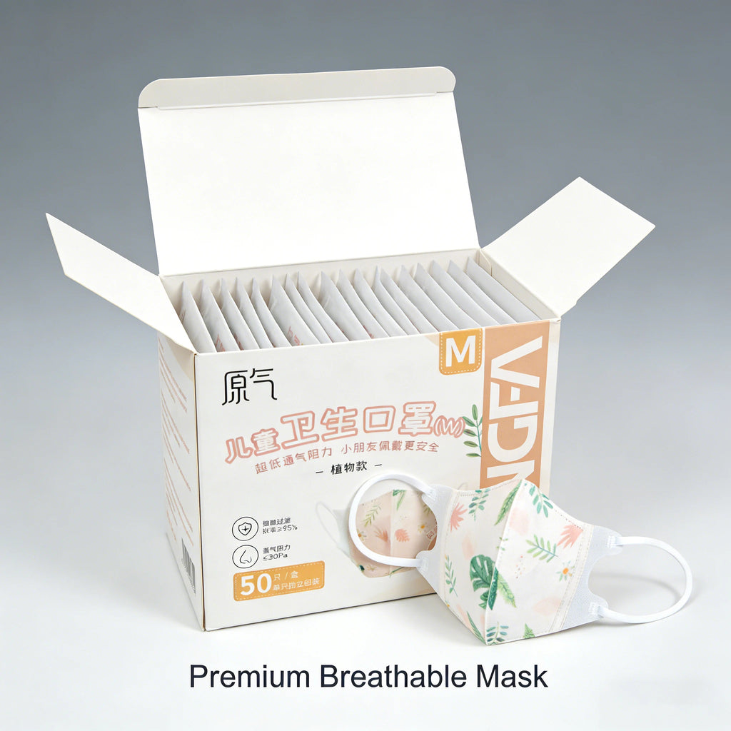 KN95 Kid Disposable Face Mask FPP2 Protective Age 3-5 & 6-12 3 Layers - 50-100 Pcs