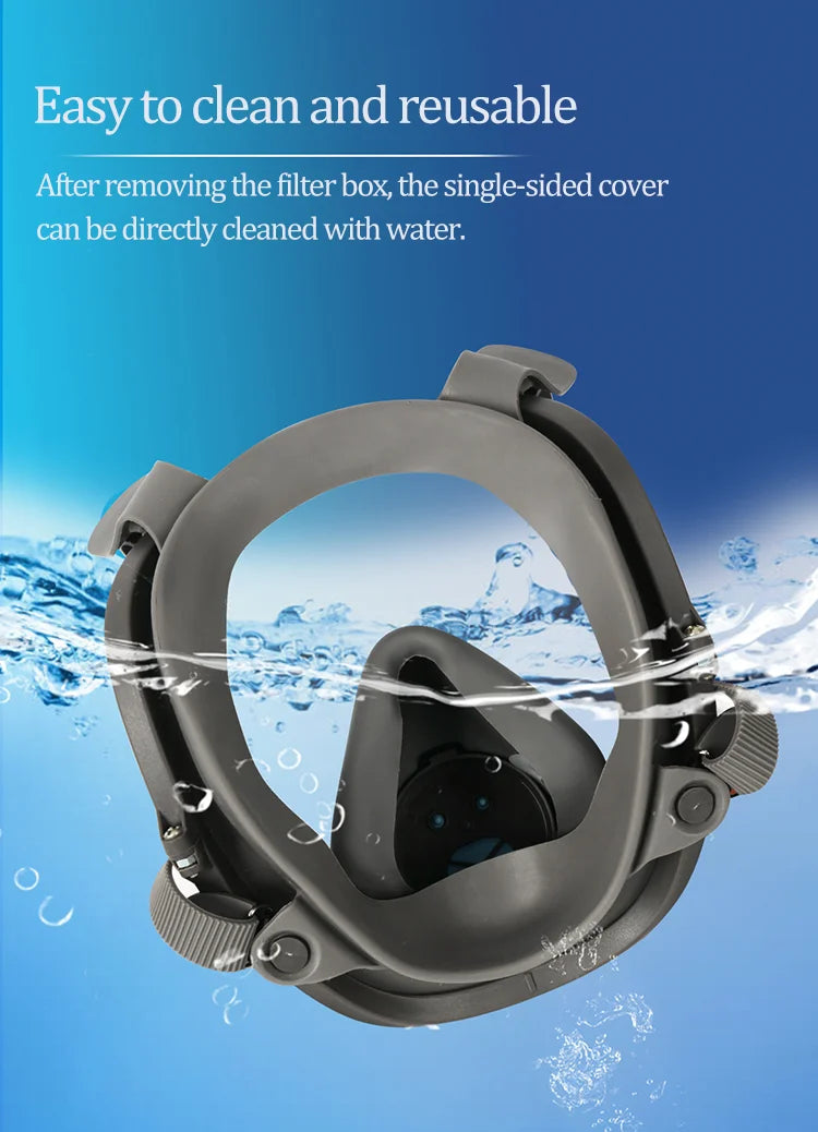 Full Gas Mask 6800: Anti-Fog, Dust Proof & Formaldehyde Protection | Industrial Safety - 1 Pc
