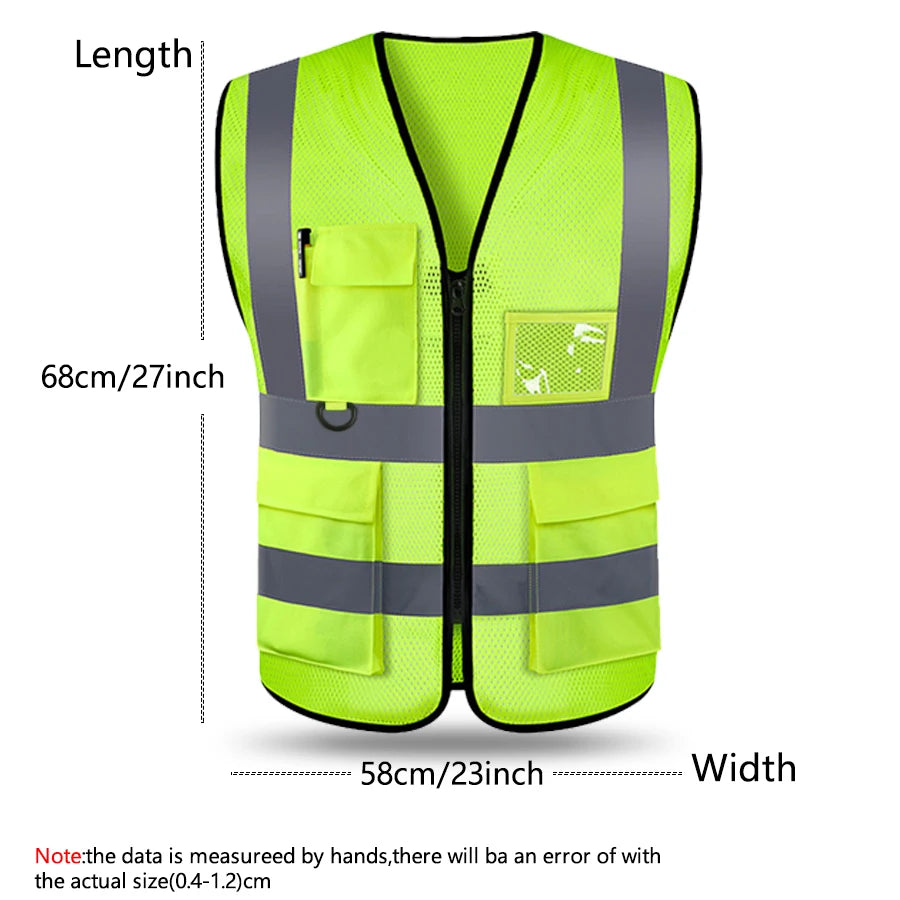 Safety High Visibility Vest Adjustable: Security Vests, Traffic Night, Outdoor