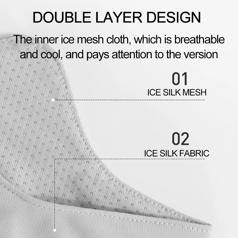 UPF50+ UV Sun Protection Ice Silk Face Mask - Adjustable Breathable Mask for Cycling, Running, Sports, Outdoor - Unisex