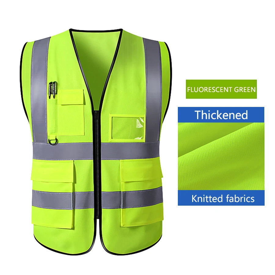 Safety High Visibility Vest Adjustable: Security Vests, Traffic Night, Outdoor