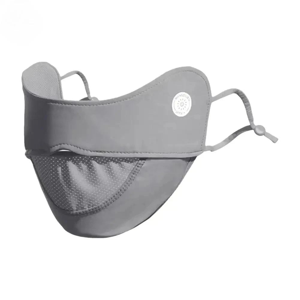 Ice Silk UPF50+ Face Mask - Thin Breathable Mesh Summer Outdoor Adjustable Anti-UV Sport Mask - 1 Pc