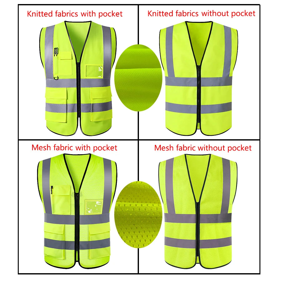 Safety High Visibility Vest Adjustable: Security Vests, Traffic Night, Outdoor