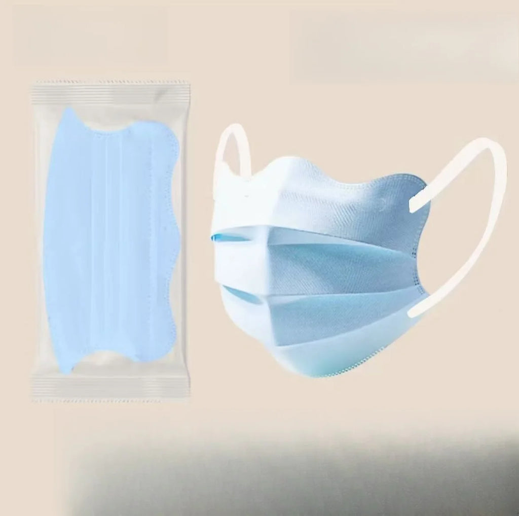 Butterfly Shaped Design Disposable Face Mask Breathable 3 Layers Anti-Dust - 50 Pcs