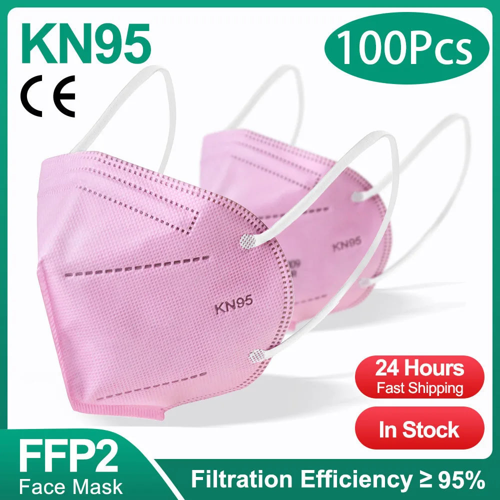 FFP2 KN95 Filter 5 Layers Disposable Face Mask (10/50/100/200 Pcs)