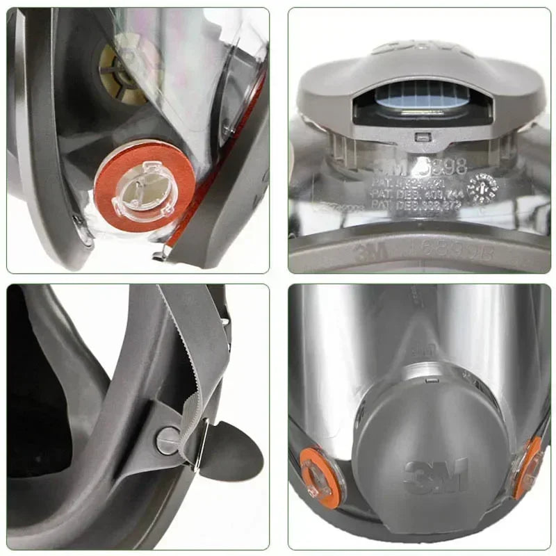 3M 6800 Respirator Full Gas Mask - Industry Chemical, Painting, Spraying, Safety Work, Filter Dust - 1 Pc
