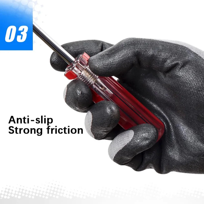 3M Protective Industrial Gloves Wear-resistant, non-slip Work Gloves, Nitrile Coated for Safety Protection