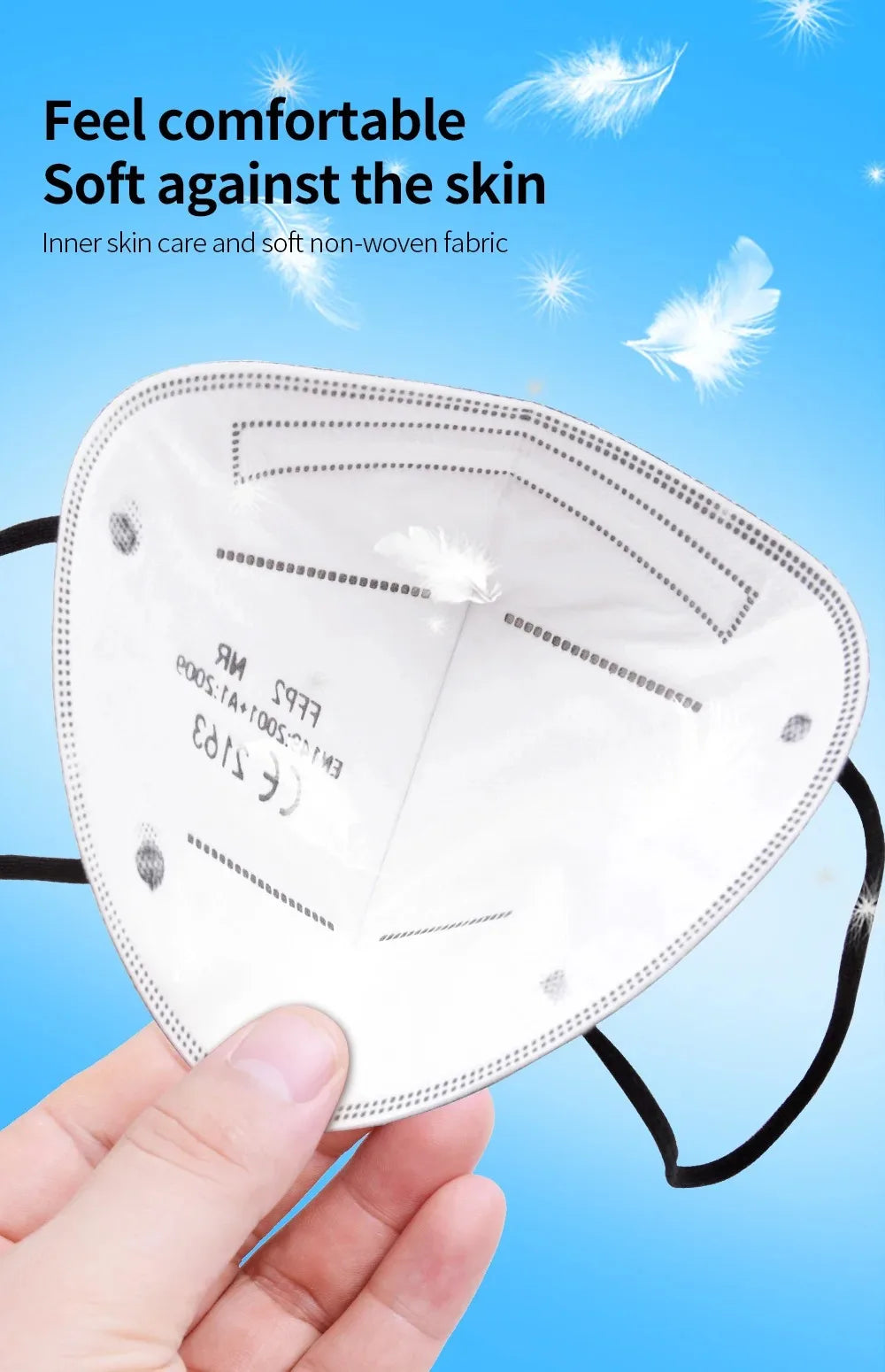 Disposable KN95 Face Masks 5 Layers FFP2 CE Approved - 50/100/200 Pcs
