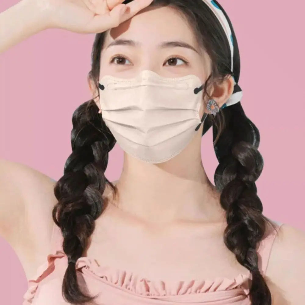 Butterfly Shaped Design Disposable Face Mask Breathable 3 Layers Anti-Dust - 50 Pcs