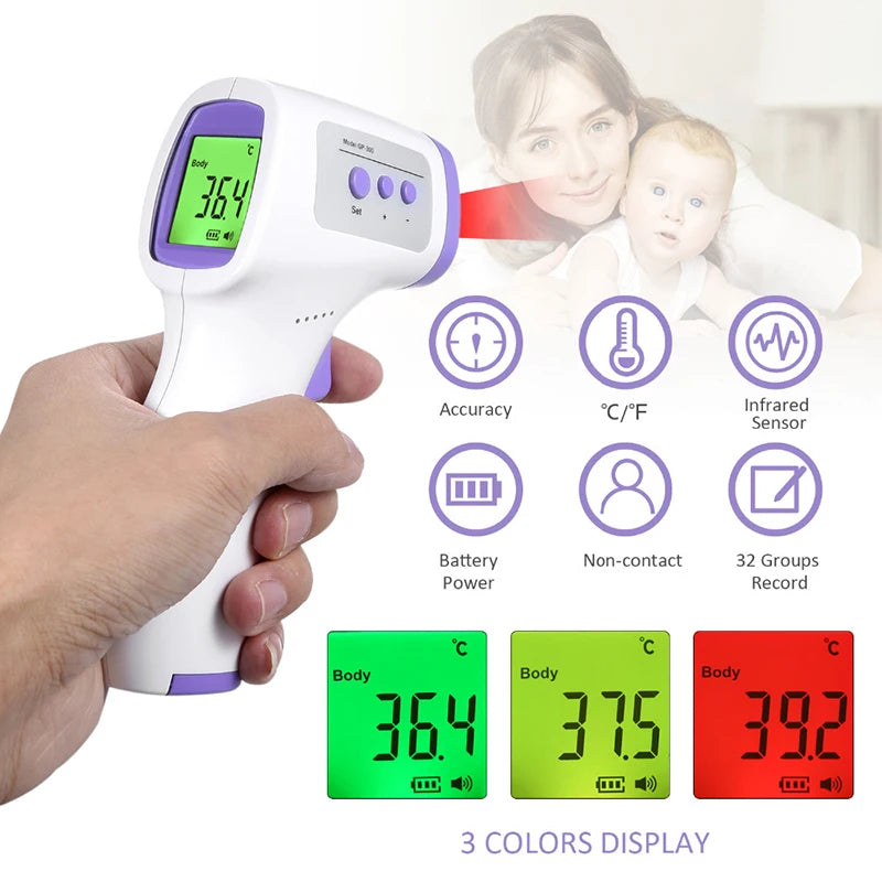 Digital Infrared Thermometer Forehead & Medical Portable Pulse Oximeter