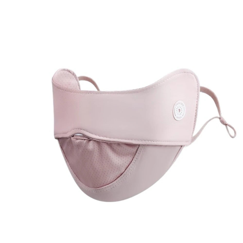 Ice Silk UPF50+ Face Mask - Thin Breathable Mesh Summer Outdoor Adjustable Anti-UV Sport Mask - 1 Pc
