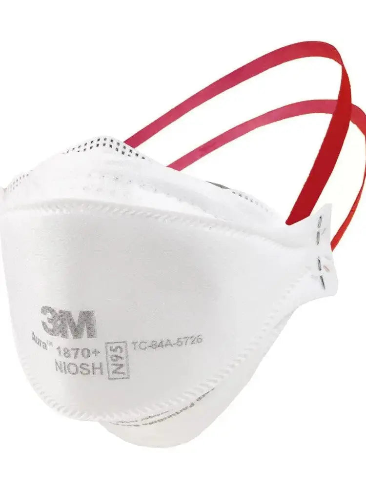 3M Aura 1870+ Respirator N95 PM2.5 foldable Breathable Mask - Anti Foaming Spray. Industrial Dust, Haze, Anti Dust Particles - 1/10 Pcs