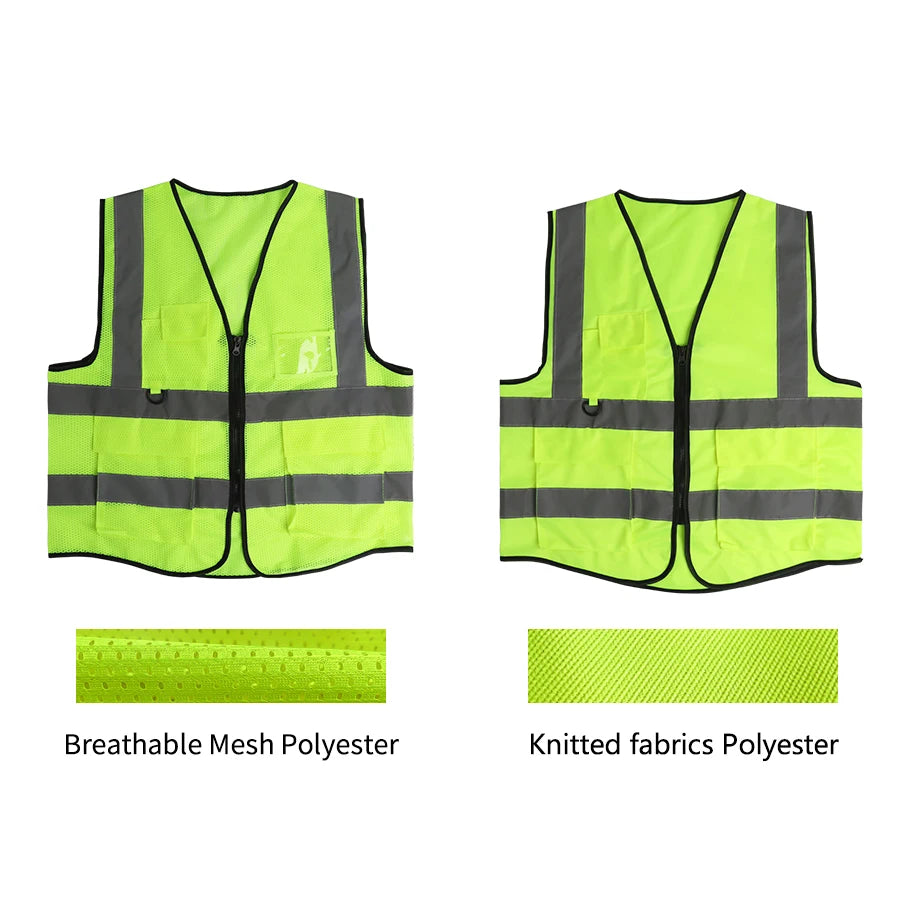Safety High Visibility Vest Adjustable: Security Vests, Traffic Night, Outdoor