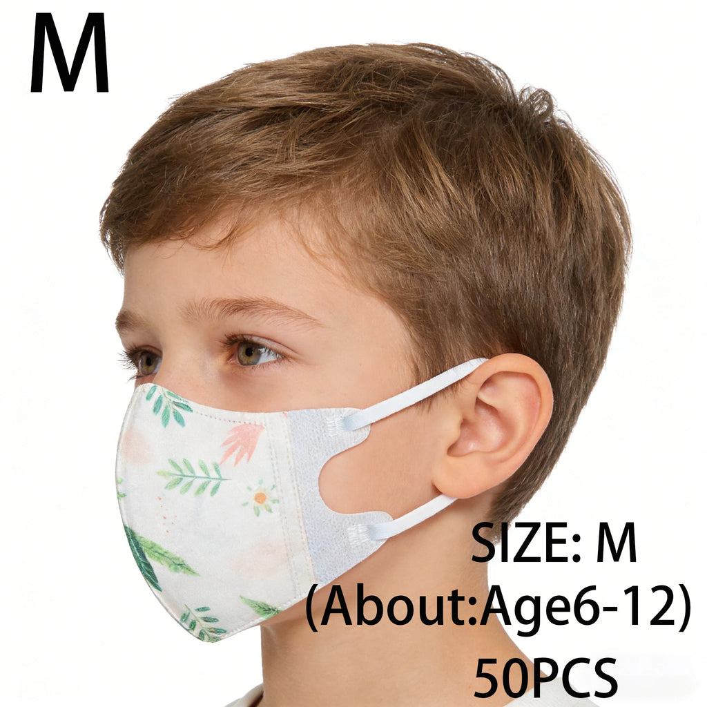 KN95 Kid Disposable Face Mask FPP2 Protective Age 3-5 & 6-12 3 Layers - 50-100 Pcs