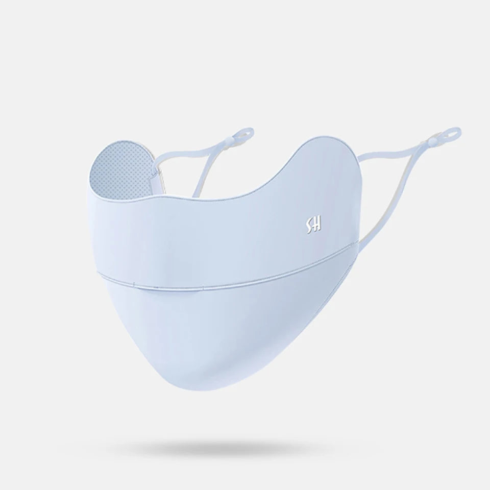 UPF50+ UV Sun Protection Ice Silk Face Mask - Adjustable Breathable Mask for Cycling, Running, Sports, Outdoor - Unisex