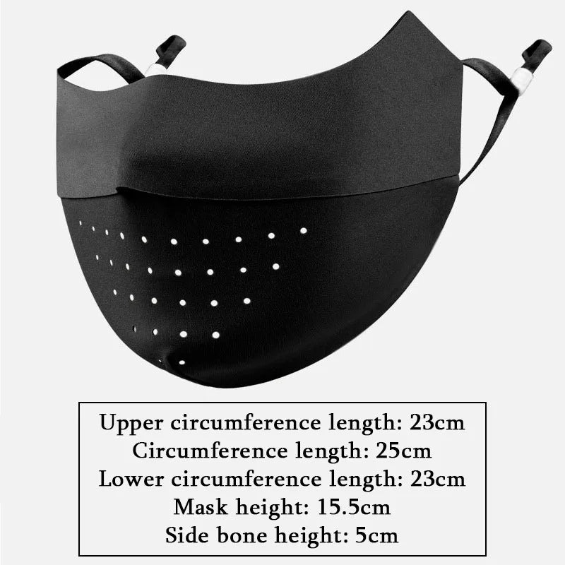 Summer Ice Silk Face Mask UPF50+ UV Sun Protection - Adjustable Breathable Mask For Outdoor / Running / Cycling / Sports - Unisex